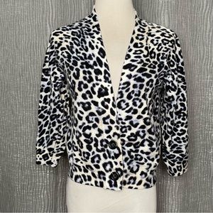 Chicos Snow Leopard cardigan
